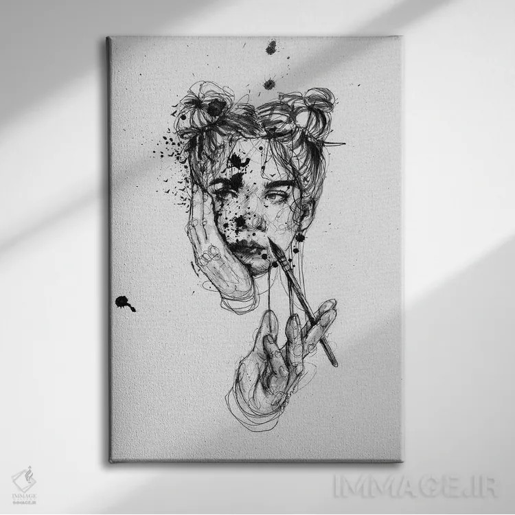 تابلو دکوراتیو ترشح اثر دوریانا پوپا - نمای روبهرو روی دیوار