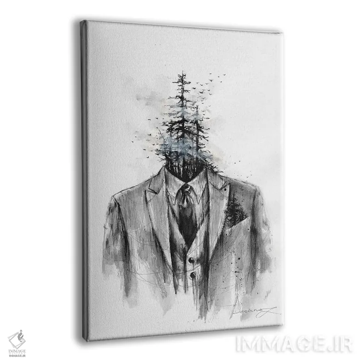 تابلو دکوراتیو کت وشلوار اثر دوریانا پوپا - نمای پرسپکتیو محصول