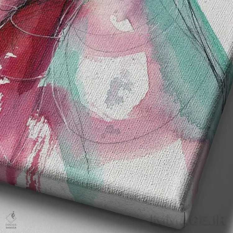 تابلو دکوراتیو پاشش رنگ ها اثر دوریانا پوپا - نمای نزدیک بافت بوم