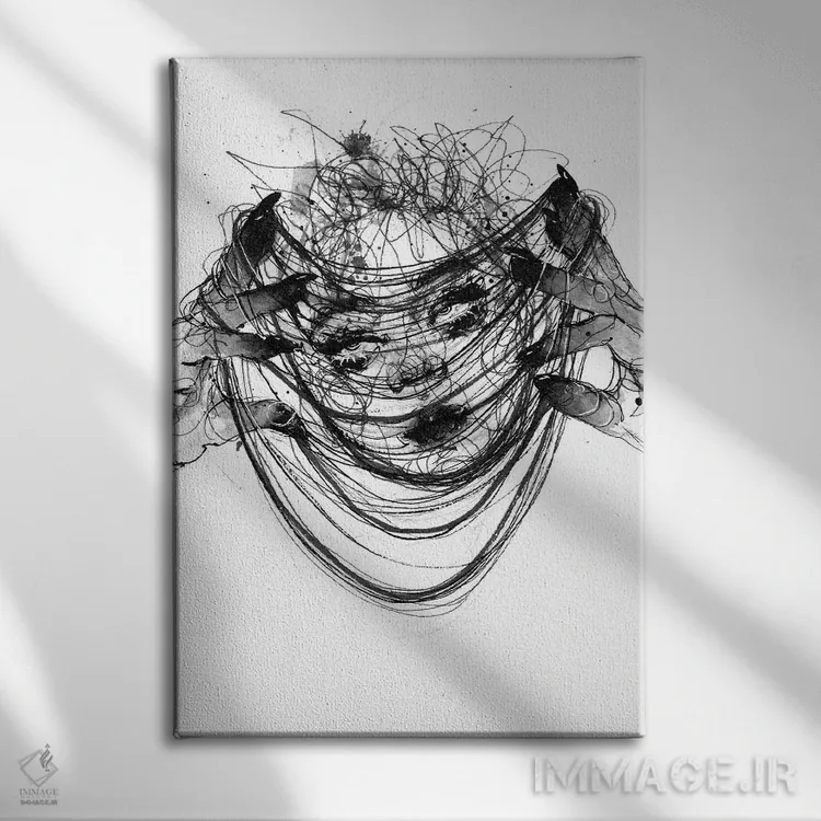 تابلو دکوراتیو تاب اثر دوریانا پوپا - نمای روبهرو روی دیوار