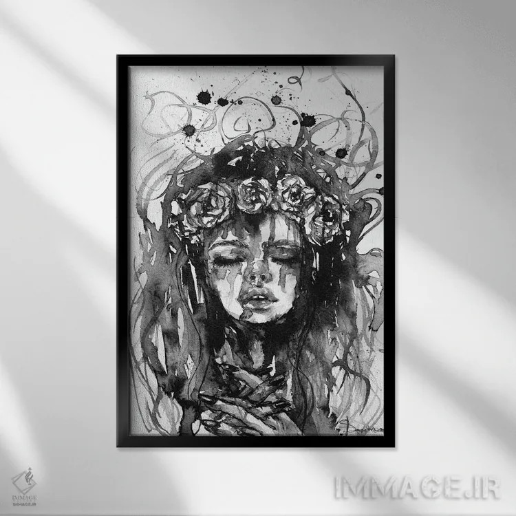 تابلو دکوراتیو پایان اثر دوریانا پوپا - نمای قابدار مشکی