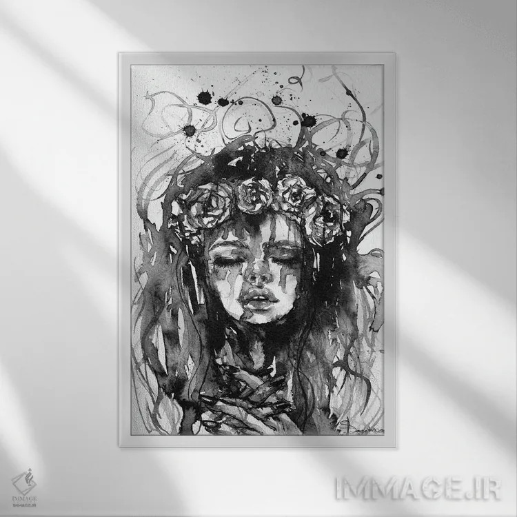 تابلو دکوراتیو پایان اثر دوریانا پوپا - نمای قابدار سفید