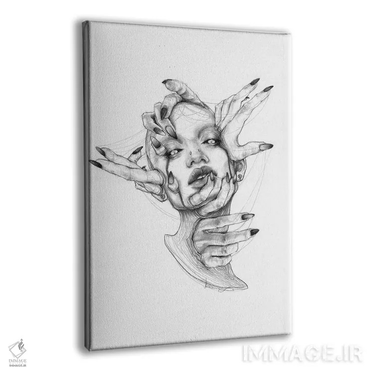 تابلو دکوراتیو زل زدن اثر دوریانا پوپا - نمای پرسپکتیو محصول