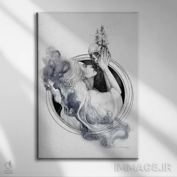 تابلو دکوراتیو لمس اثر دوریانا پوپا - نمای روبهرو روی دیوار