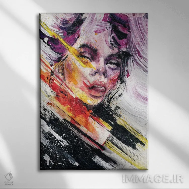 تابلو دکوراتیو آتش اثر دوریانا پوپا - نمای روبهرو روی دیوار