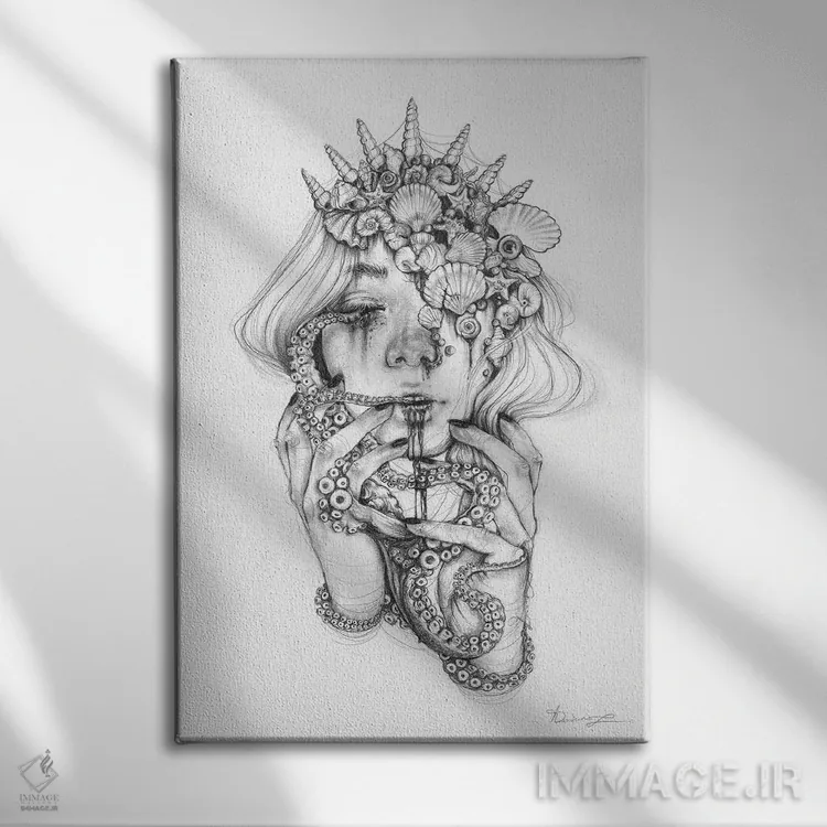 تابلو دکوراتیو آشکار کردن اثر دوریانا پوپا - نمای روبهرو روی دیوار