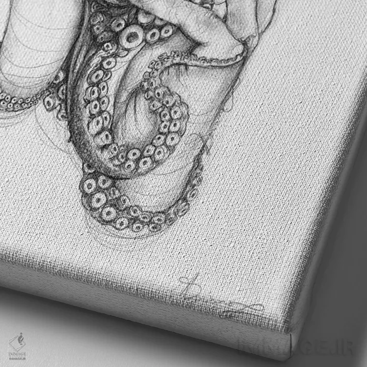 تابلو دکوراتیو آشکار کردن اثر دوریانا پوپا - نمای نزدیک بافت بوم