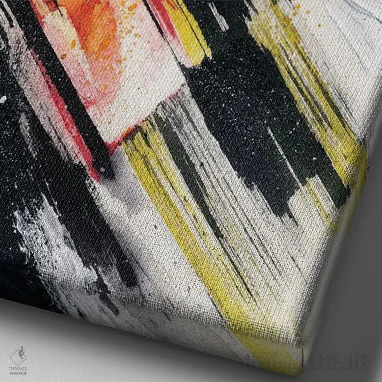 تابلو دکوراتیو آتش اثر دوریانا پوپا - نمای نزدیک بافت بوم