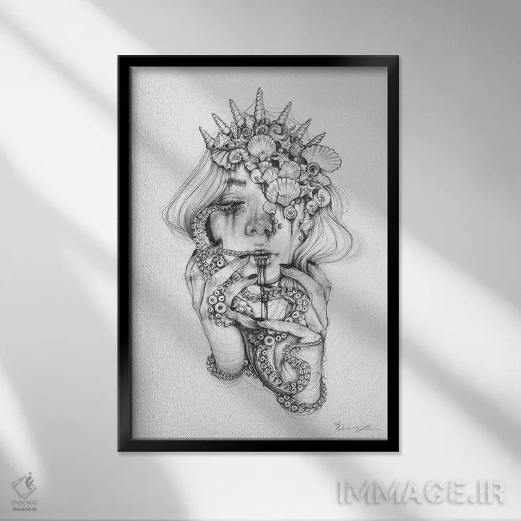 تابلو دکوراتیو آشکار کردن اثر دوریانا پوپا - نمای قابدار مشکی