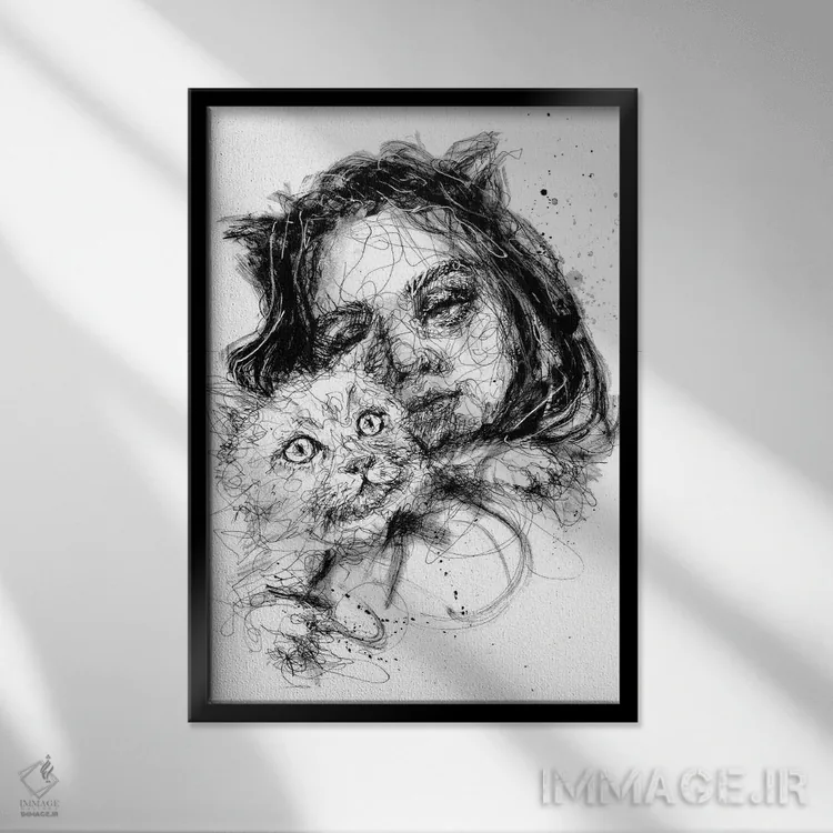 تابلو دکوراتیو گنج اثر دوریانا پوپا - نمای قابدار مشکی