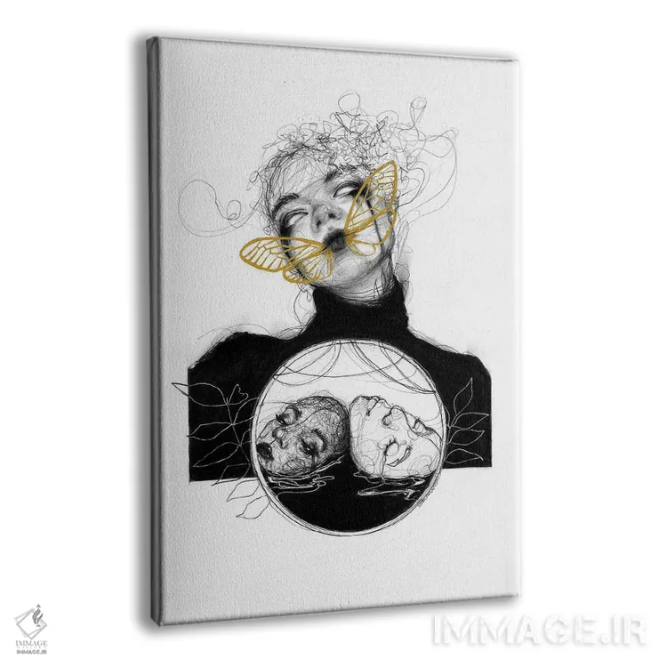 تابلو دکوراتیو یین و یانگ اثر دوریانا پوپا - نمای پرسپکتیو محصول