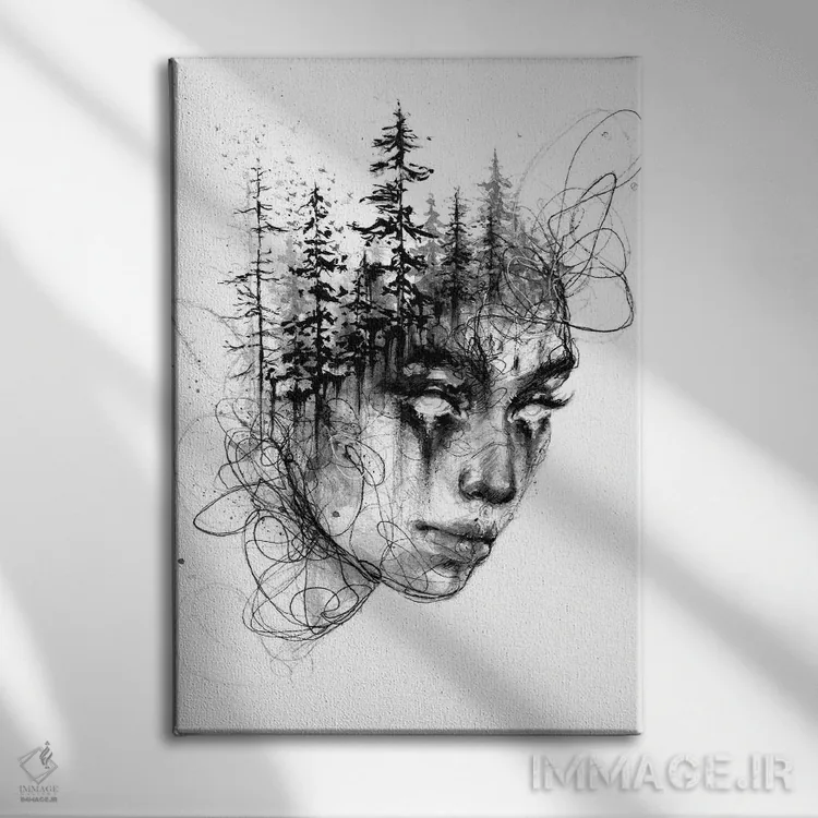 تابلو دکوراتیو وحشی اثر دوریانا پوپا - نمای روبهرو روی دیوار