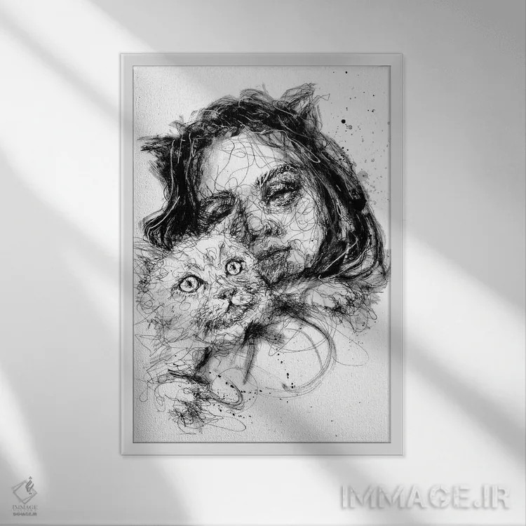تابلو دکوراتیو گنج اثر دوریانا پوپا - نمای قابدار سفید
