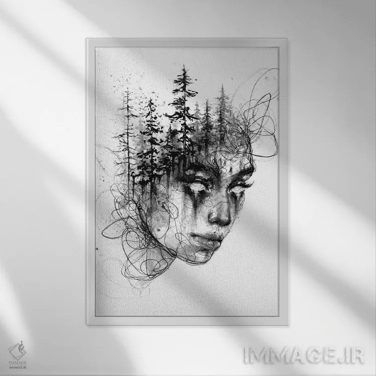 تابلو دکوراتیو وحشی اثر دوریانا پوپا - نمای قابدار سفید