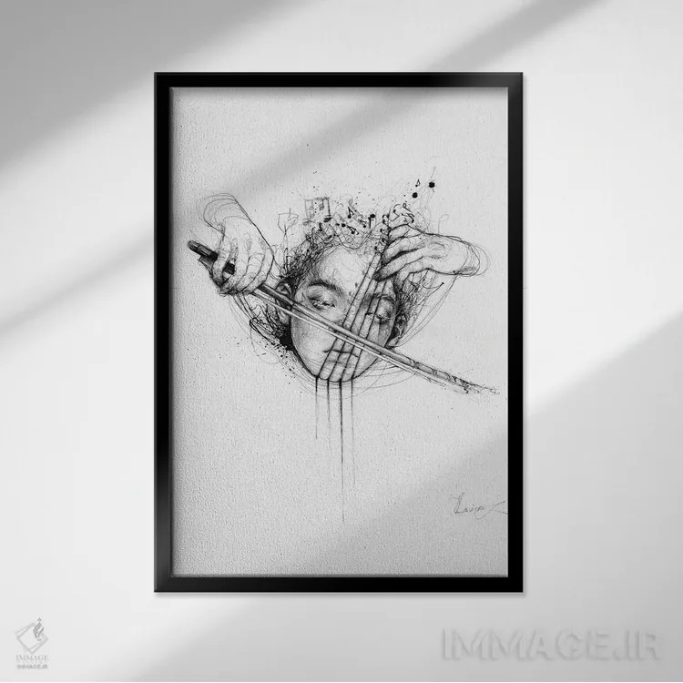 تابلو دکوراتیو بازی ام بده اثر دوریانا پوپا - نمای قابدار مشکی