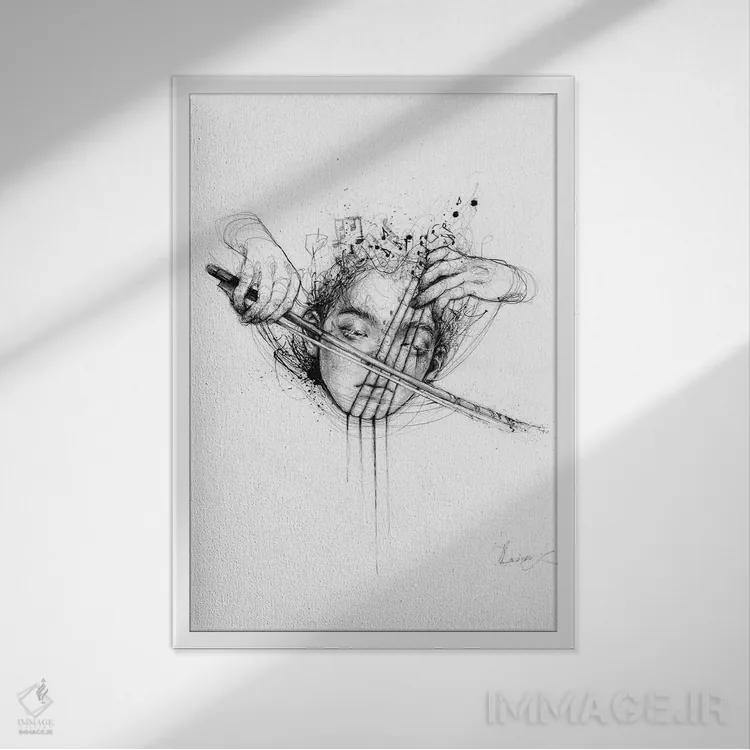 تابلو دکوراتیو بازی ام بده اثر دوریانا پوپا - نمای قابدار سفید