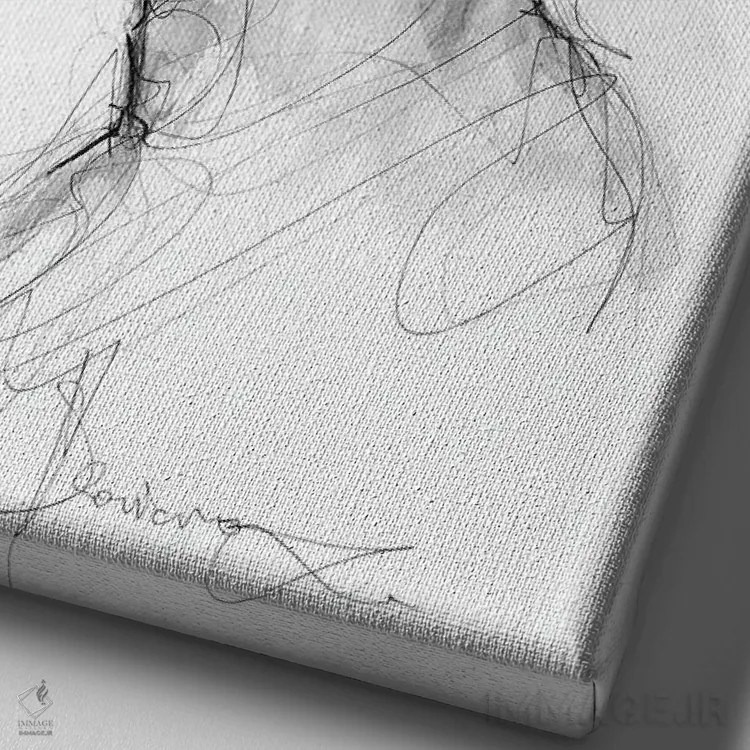 تابلو دکوراتیو شعله اثر دوریانا پوپا - نمای نزدیک بافت بوم