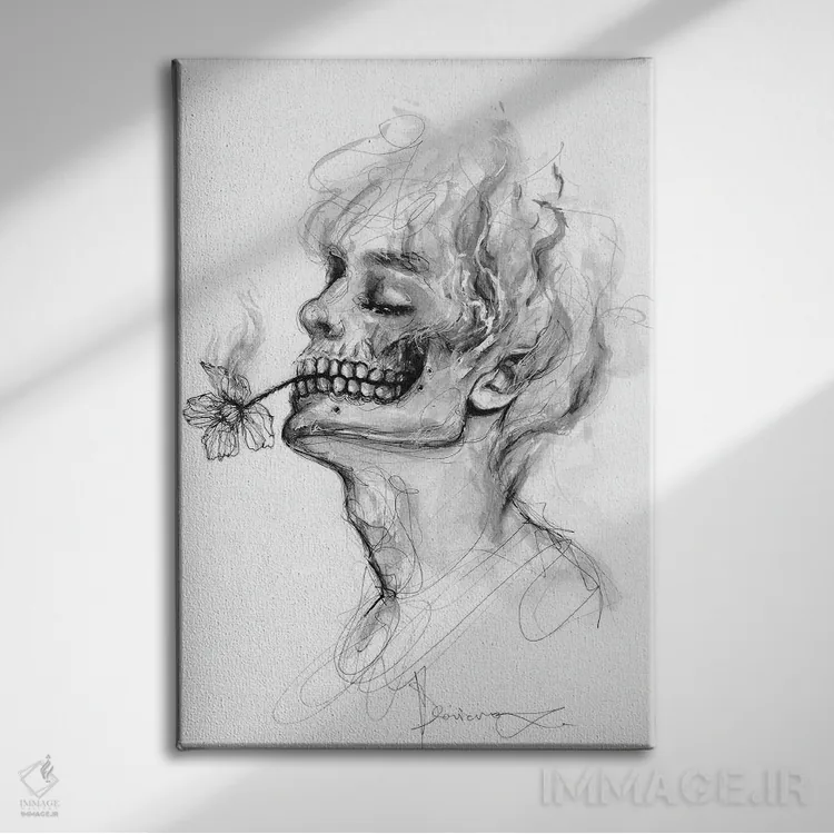 تابلو دکوراتیو شعله اثر دوریانا پوپا - نمای روبهرو روی دیوار