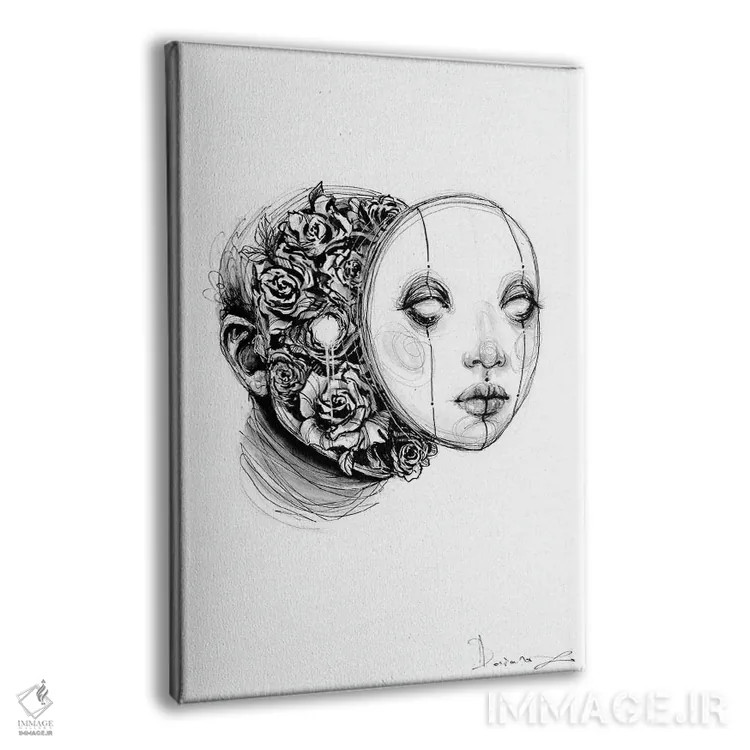 تابلو دکوراتیو یگانه اثر دوریانا پوپا - نمای پرسپکتیو محصول