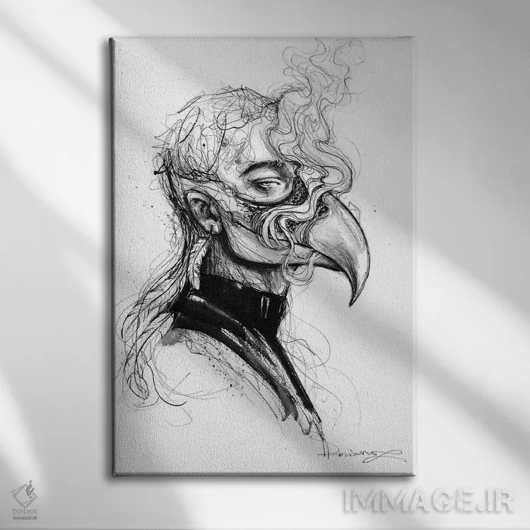 تابلو دکوراتیو عقاب اثر دوریانا پوپا - نمای روبهرو روی دیوار