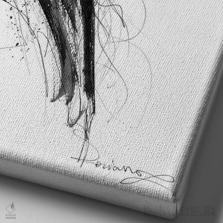 تابلو دکوراتیو عقاب اثر دوریانا پوپا - نمای نزدیک بافت بوم