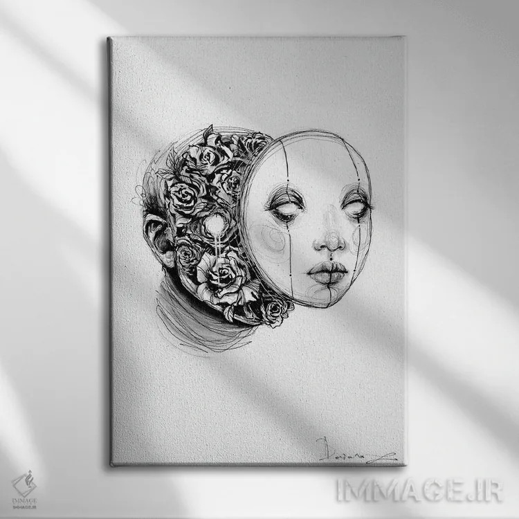 تابلو دکوراتیو یگانه اثر دوریانا پوپا - نمای روبهرو روی دیوار