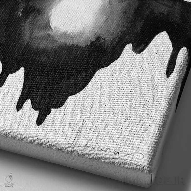 تابلو دکوراتیو خالی اثر دوریانا پوپا - نمای نزدیک بافت بوم