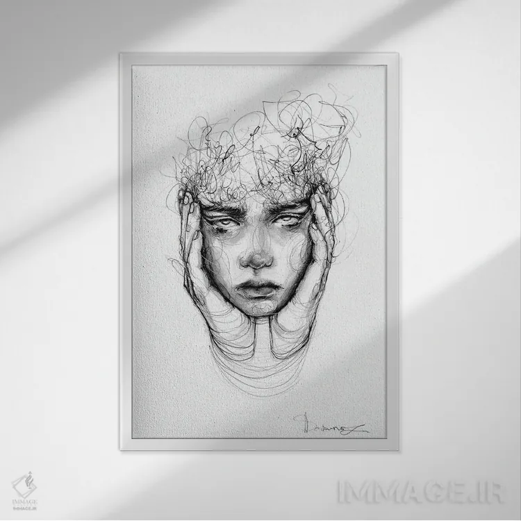 تابلو دکوراتیو خرچنگ وار اثر دوریانا پوپا - نمای قابدار سفید