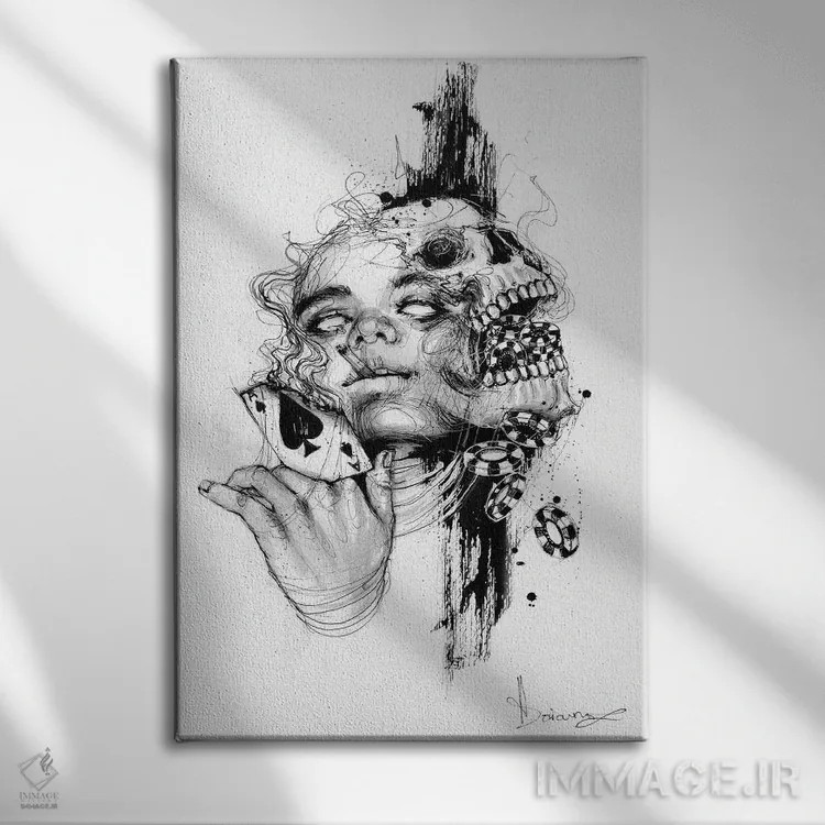 تابلو دکوراتیو بلوف اثر دوریانا پوپا - نمای روبهرو روی دیوار