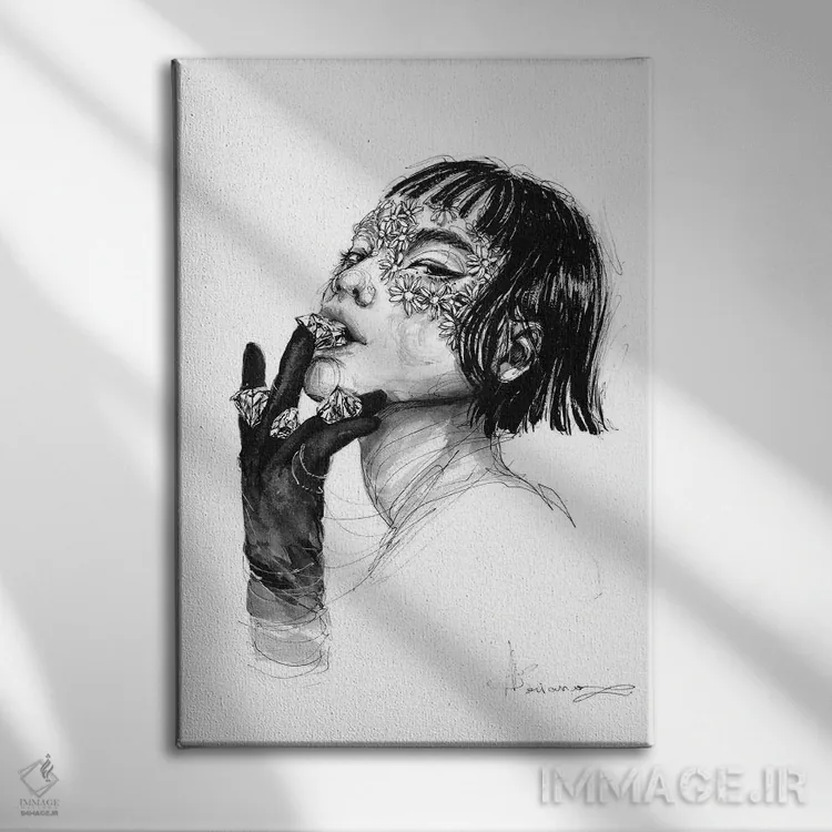 تابلو دکوراتیو سرقت بزرگ اثر دوریانا پوپا - نمای روبهرو روی دیوار