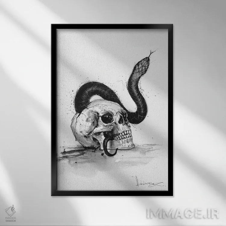 تابلو دکوراتیو دم اسبی اثر دوریانا پوپا - نمای قابدار مشکی