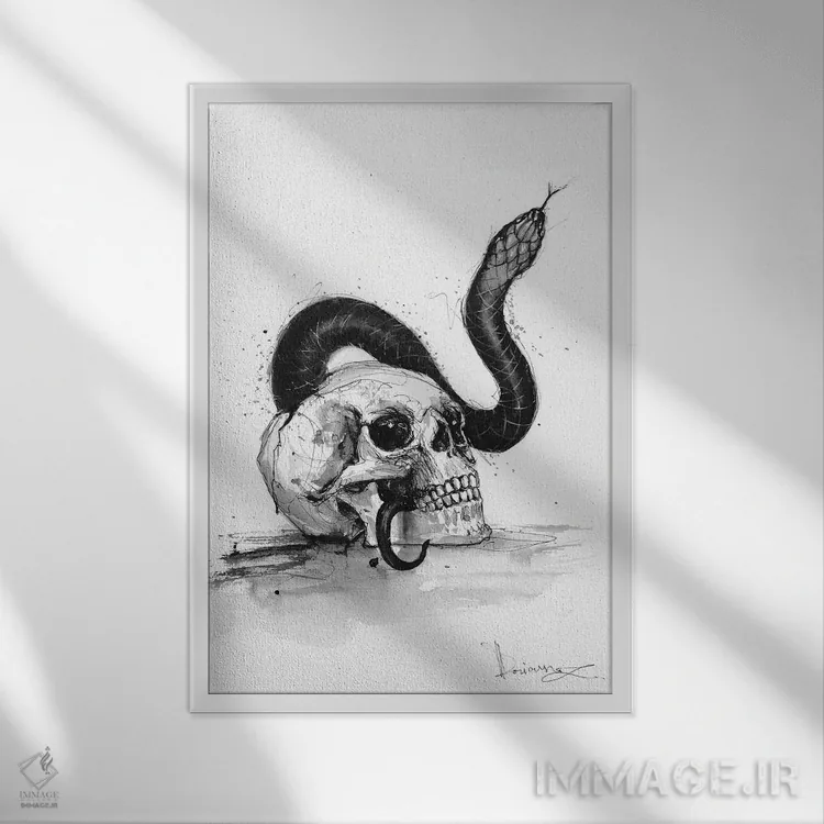 تابلو دکوراتیو دم اسبی اثر دوریانا پوپا - نمای قابدار سفید