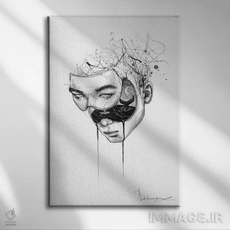 تابلو دکوراتیو روح اثر دوریانا پوپا - نمای روبهرو روی دیوار