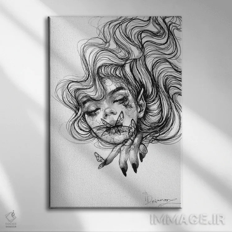 تابلو دکوراتیو پری اثر دوریانا پوپا - نمای روبهرو روی دیوار