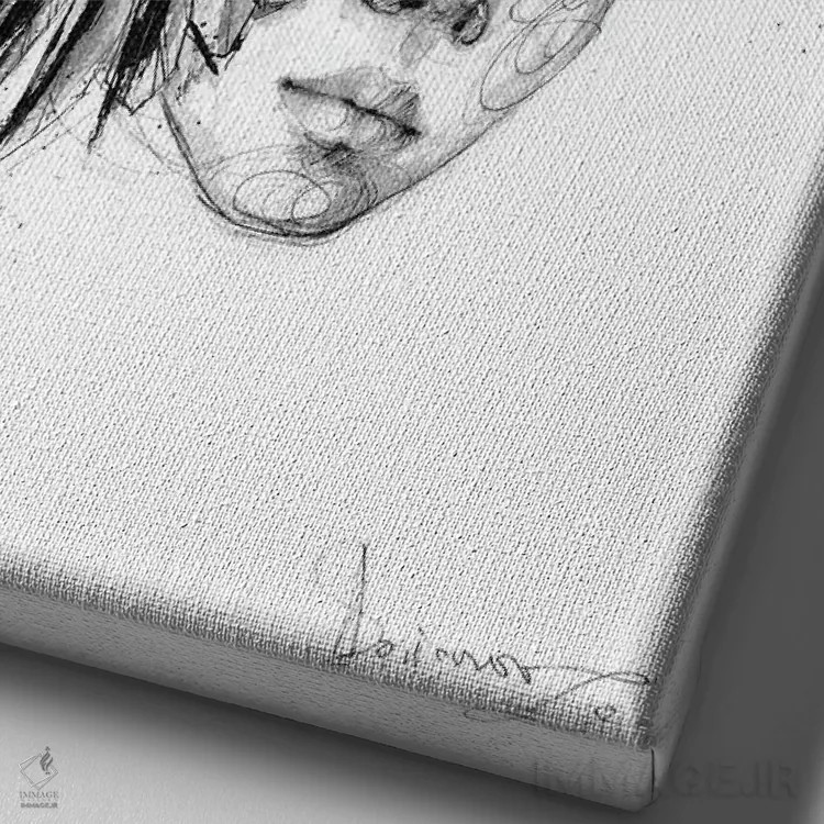 تابلو دکوراتیو کمپینگ اثر دوریانا پوپا - نمای نزدیک بافت بوم