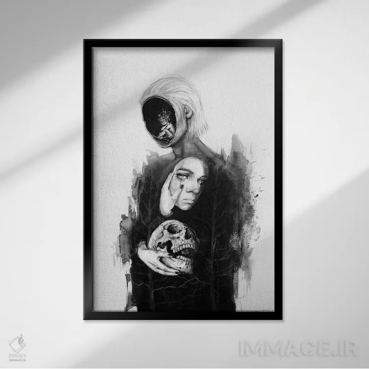 تابلو دکوراتیو روح گمشده اثر دوریانا پوپا - نمای قابدار مشکی