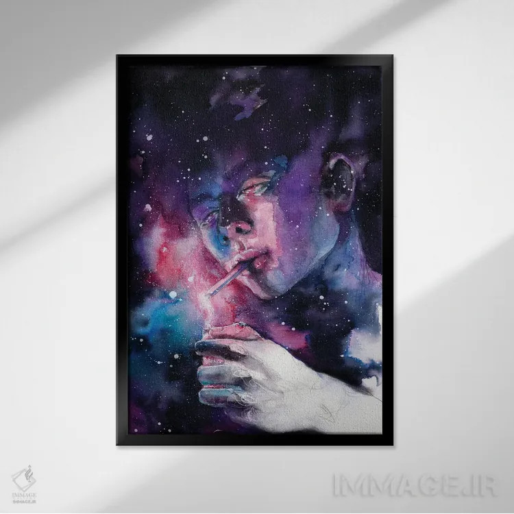 تابلو دکوراتیو خیالبافی اثر دوریانا پوپا - نمای قابدار مشکی