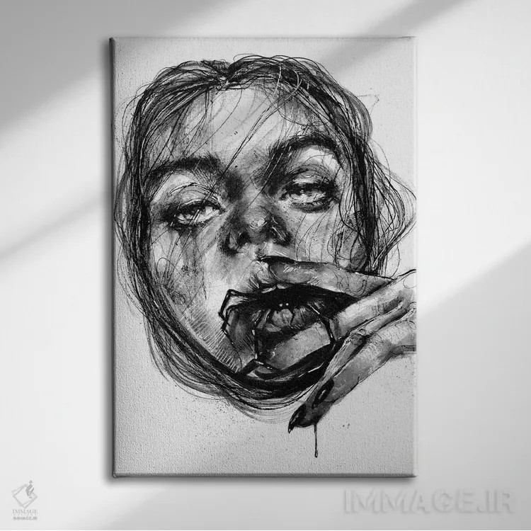 تابلو دکوراتیو طعمه اثر دوریانا پوپا - نمای روبهرو روی دیوار