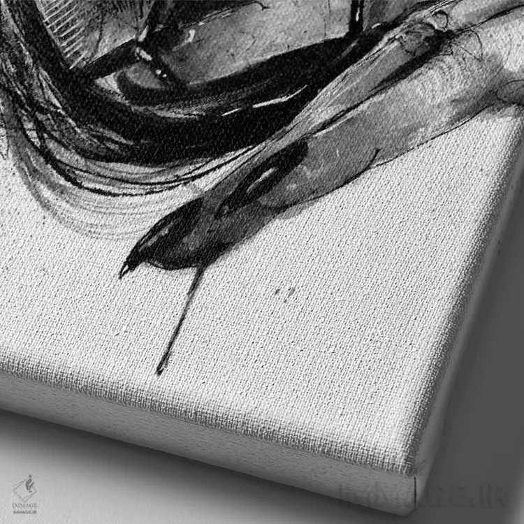 تابلو دکوراتیو طعمه اثر دوریانا پوپا - نمای نزدیک بافت بوم