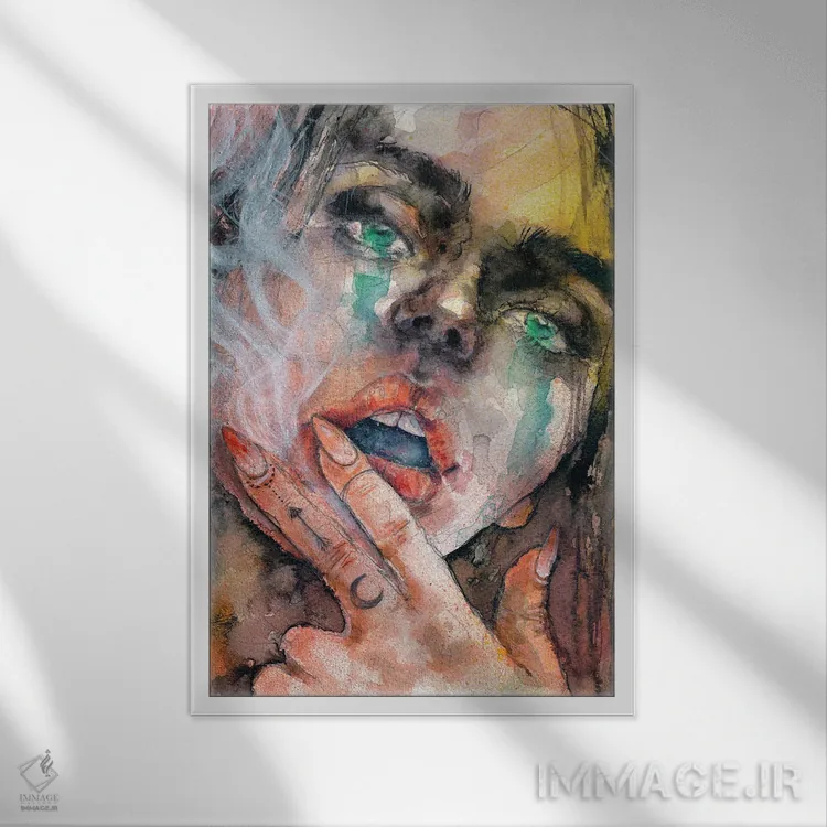 تابلو دکوراتیو انفجار اثر دوریانا پوپا - نمای قابدار سفید