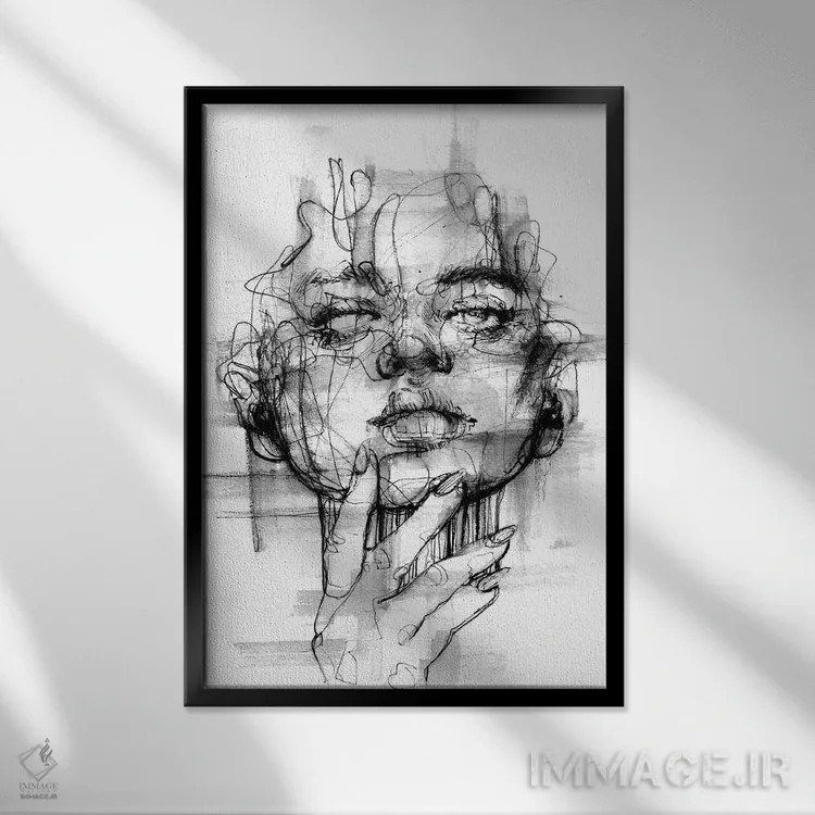 تابلو دکوراتیو ساختن اثر دوریانا پوپا - نمای قابدار مشکی