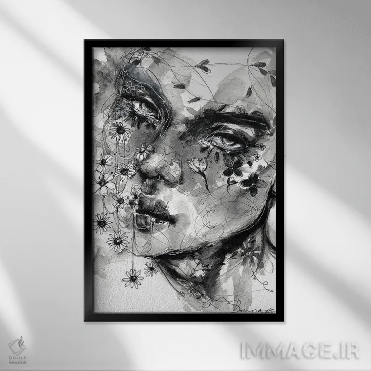 تابلو دکوراتیو شکستنی اثر دوریانا پوپا - نمای قابدار مشکی