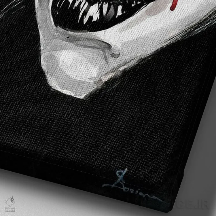 تابلو دکوراتیو سوختن اثر دوریانا پوپا - نمای نزدیک بافت بوم