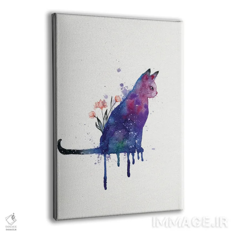 تابلو دکوراتیو کهکشان گربه ها اثر دوریانا پوپا - نمای پرسپکتیو محصول