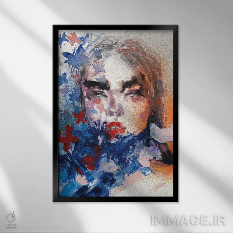 تابلو دکوراتیو پروانه ها اثر دوریانا پوپا - نمای قابدار مشکی