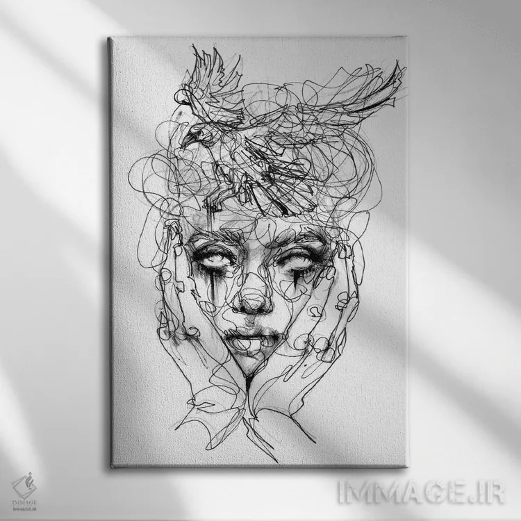 تابلو دکوراتیو گرفتن اثر دوریانا پوپا - نمای روبهرو روی دیوار