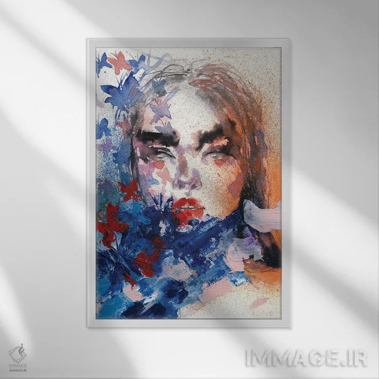 تابلو دکوراتیو پروانه ها اثر دوریانا پوپا - نمای قابدار سفید