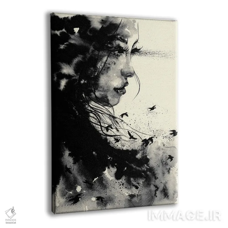 تابلو دکوراتیو نگاه مرگبار اثر دوریانا پوپا - نمای پرسپکتیو محصول