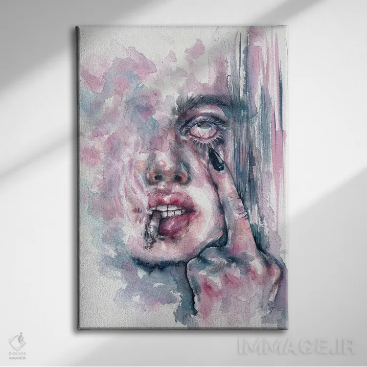 تابلو دکوراتیو خاموش اثر دوریانا پوپا - نمای روبهرو روی دیوار