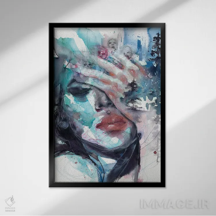 تابلو دکوراتیو کمرنگ شدن اثر دوریانا پوپا - نمای قابدار مشکی